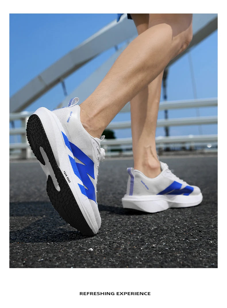 Men's Running Shoes Rotating Buckle Jogging Foam Carbon Plate Cushioning Women's Training Shoes Sneakers