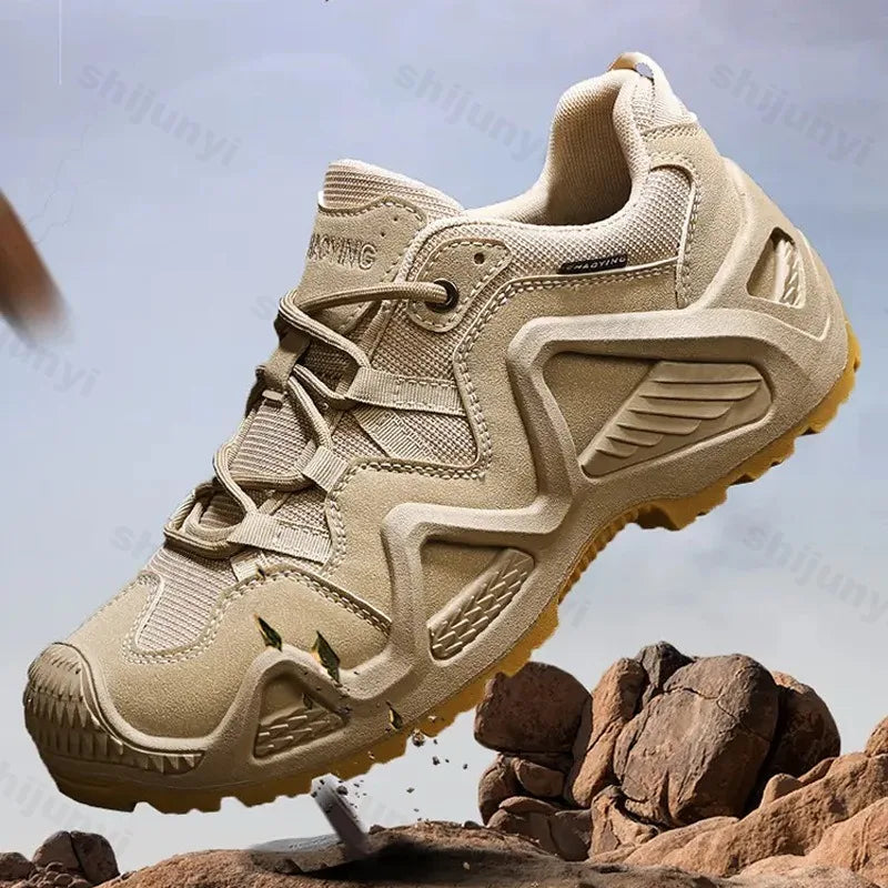 Men Sneakers 2025 Autumn New Outdoor Hiking Shoes Retro Platform Non-slip Casual Sneakers Lace-up Climbing Shoes Sports Shoes