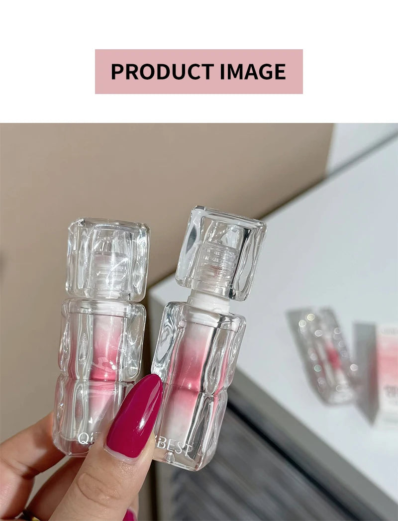 QIBEST Beauty Juice Lip Glaze Gummy Jelly Mirror Water Gloss Lip Glaze Female Affordable Lipstick Lipgloss Tint Korean Cosmetics