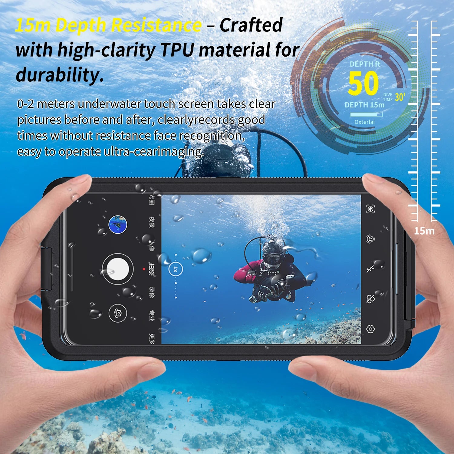 6.9inch universal waterproof phone case, shockproof and durable, available in multiple colors and compatible with various brands