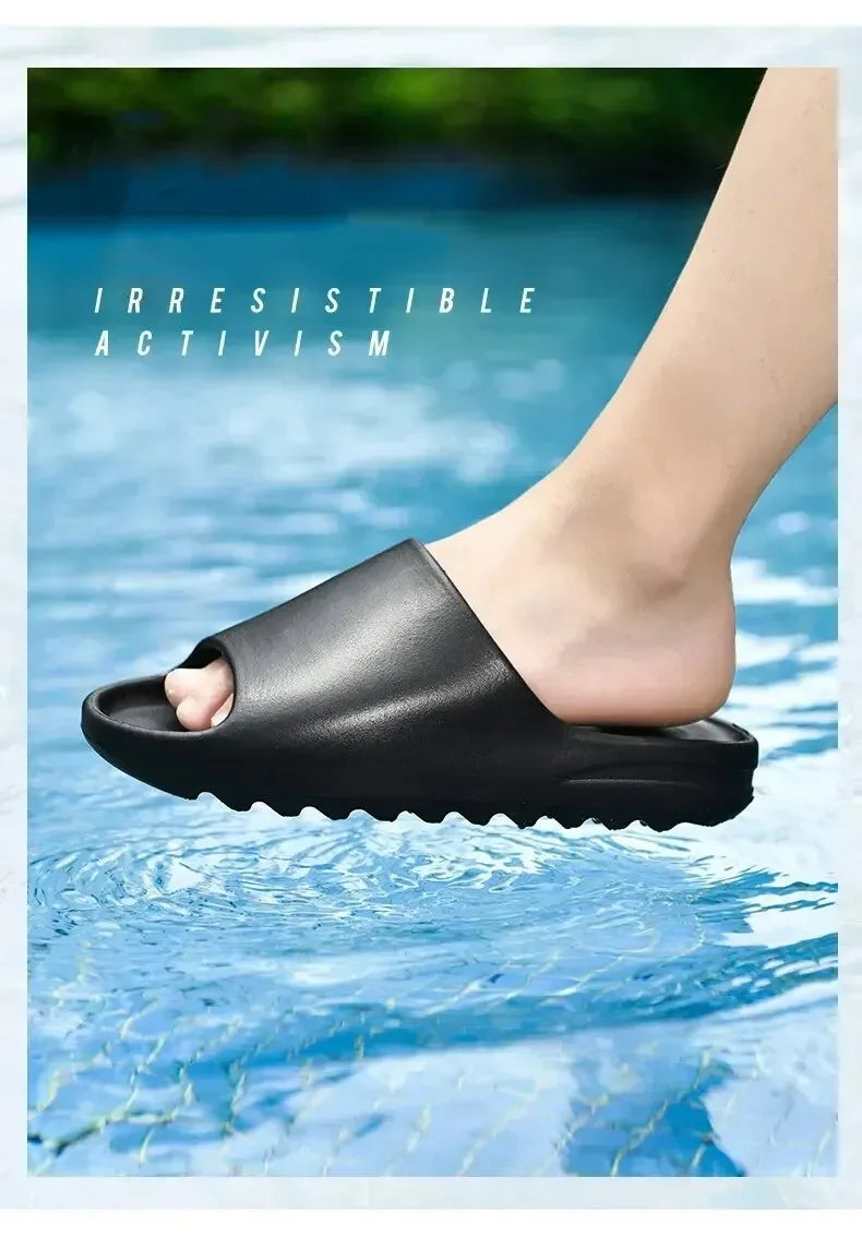 Summer Women Slippers Men Sandals Casual Beach Shoes Soft Bottom Slides Thick Platform EVA Anti-Slip Home Slippers Chaussure