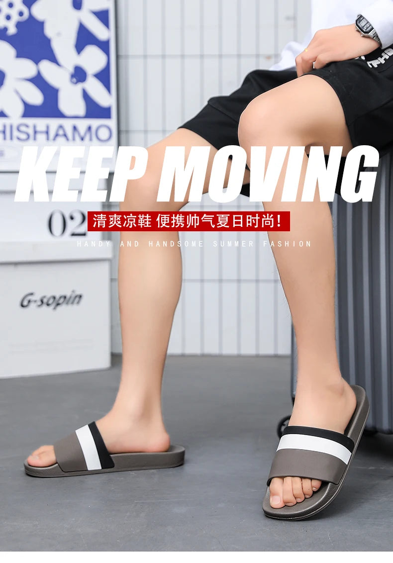 Summer Fashion Men Slippers Comfort Women Sandals Non-slip Indoor Home Bathroom Slides Garden Shoes Outdoor Beach Casual Shoes