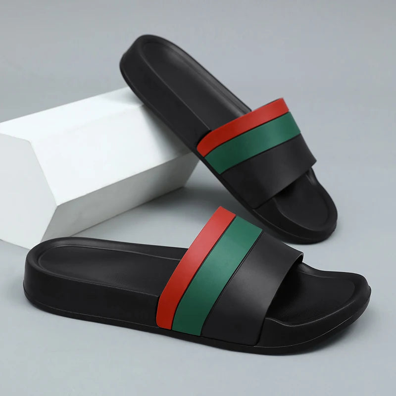 Fashion Brand Summer Slippers Man Indoor Outdoor Slippers Men Comfortable Non-Slip Men Slides Plus Size 40-48 pantuflas hombre