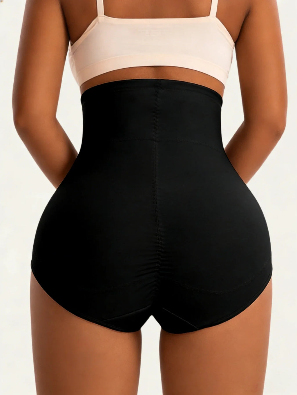 1pc Women High Cinched Waist Shaping Pants, Butt Lifting, Breathable Waist Belt, Double-Layer Reinforced Crotch, Suitable For Mu