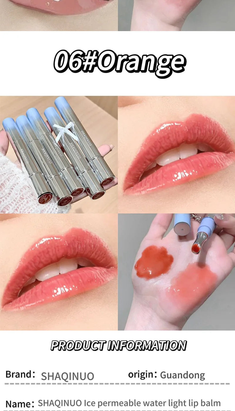 Mirror Watery Essence Lip Gloss Long-Lasting Non-Sticky Plumping Liquid Lipstick Jelly Lip Glaze Makeup Moisturizing Lips Tint