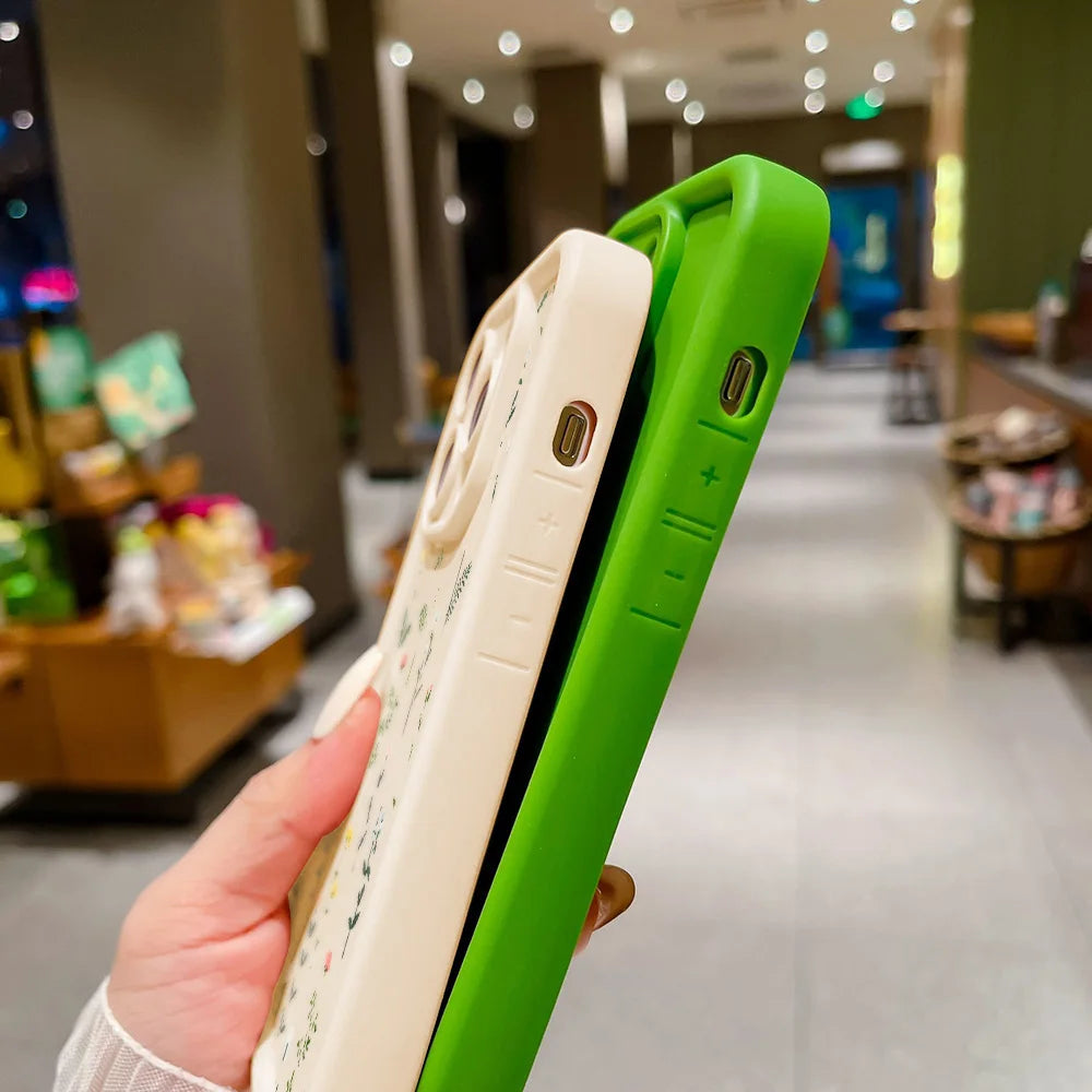 Cute Flower Phone Case For iPhone 11 Case iPhone 15 13 16 17 12 14 Pro Max XR X XS 7 8 Plus SE Anti-drop Shockproof Cover Funda