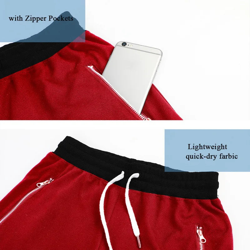 Men's Sports Shorts Basketball Mesh Quick Dry Gym Shorts for Summer Fitness Joggers Casual Breathable Short Pants Scanties Male