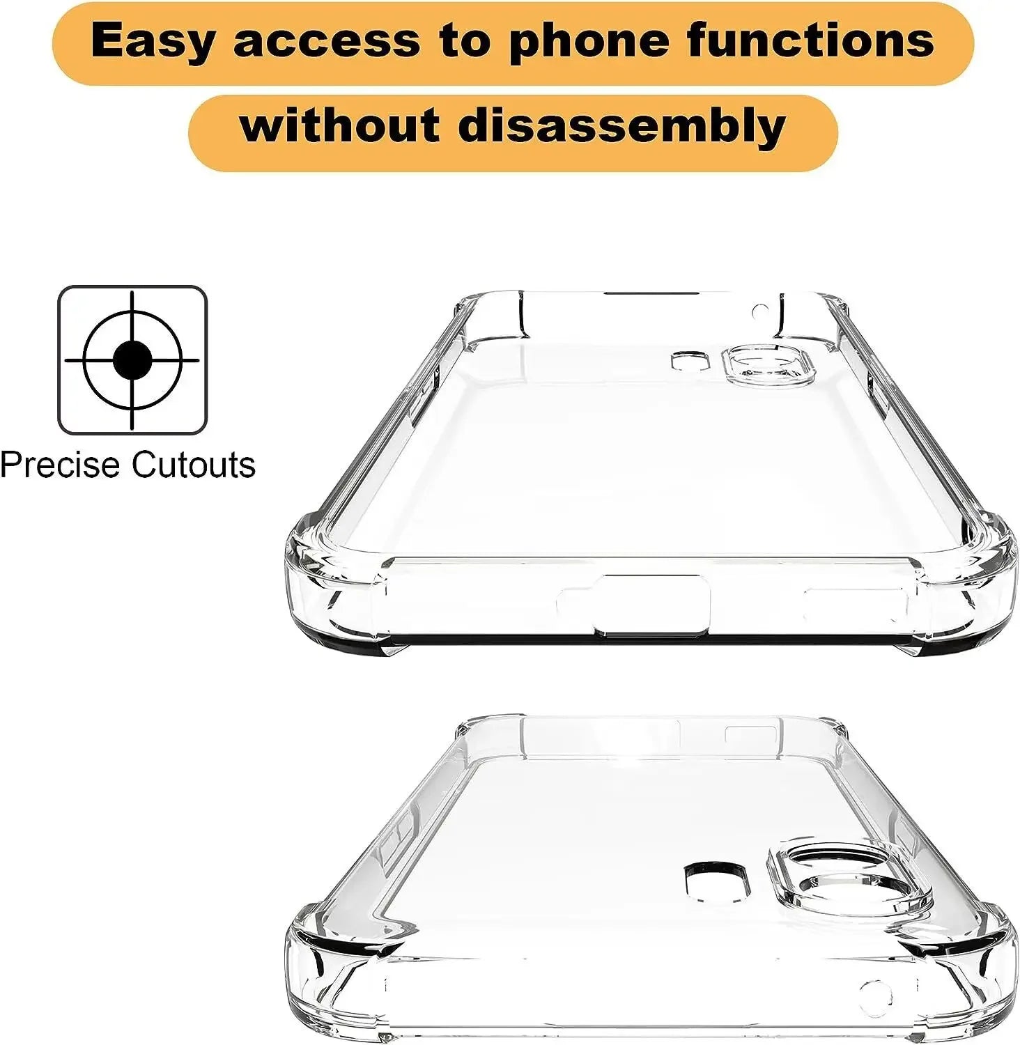 Soft TPU Transparent Phone Case for Nothing Phone 2 1 5G Shockproof Airbag Protective Clear Cover Shell Capa Fundas