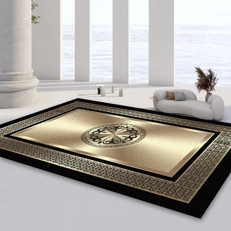 Luxury Golden Carpet for Living Room Decoration Home Large Area Rugs 200x300 Senior Dining Room Coffee Tables Non-slip Floor Mat