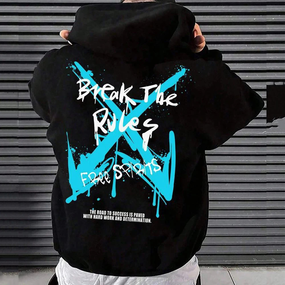 Printed Hoodies for Men Casual Long Sleeve Hooded Sweatshirts Hip Hop Harajuku Hoodie Y2k Men Tops Hoodies Unisex