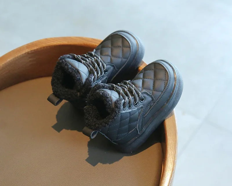 Autumn Winter Kids Boots Warm Plush Boys Toddler Girls Boots Fashion Clith Children Casual Shoes Boys Girls Boots for Kids
