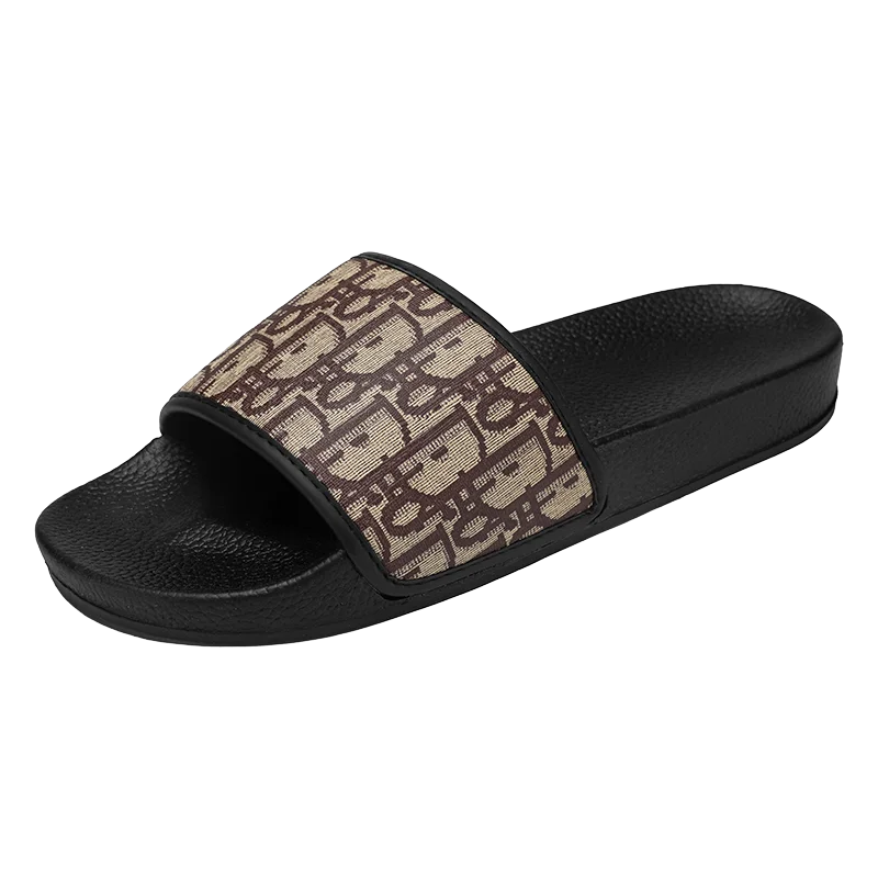 Slipper for Men's Home Slippers Lightweight Summer New Style Flat and Worn Casual Retro Patterned Anti-slip Quick-drying Sandals