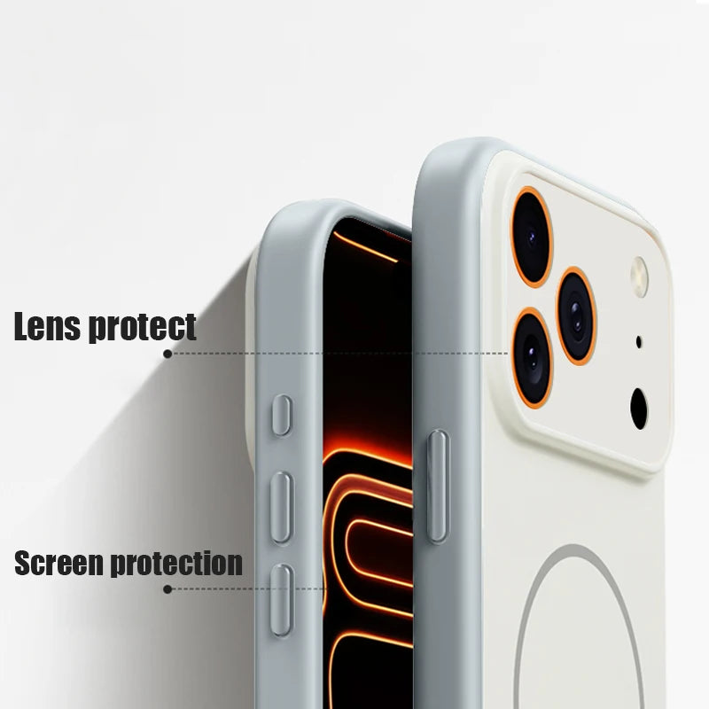 Hanging Astronaut Pattern Case For iPhone 17 Pro Max Magnetic For Magsafe Skin Feeling Cover For iPhone 16 Pro Max 15 14 13
