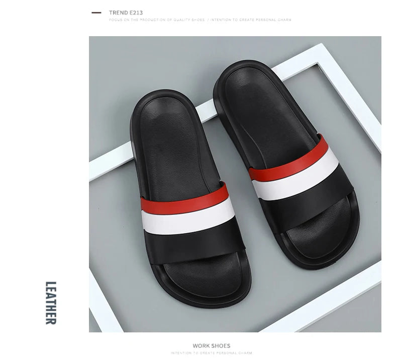 Fashion Brand Summer Slippers Man Indoor Outdoor Slippers Men Comfortable Non-Slip Men Slides Plus Size 40-48 pantuflas hombre