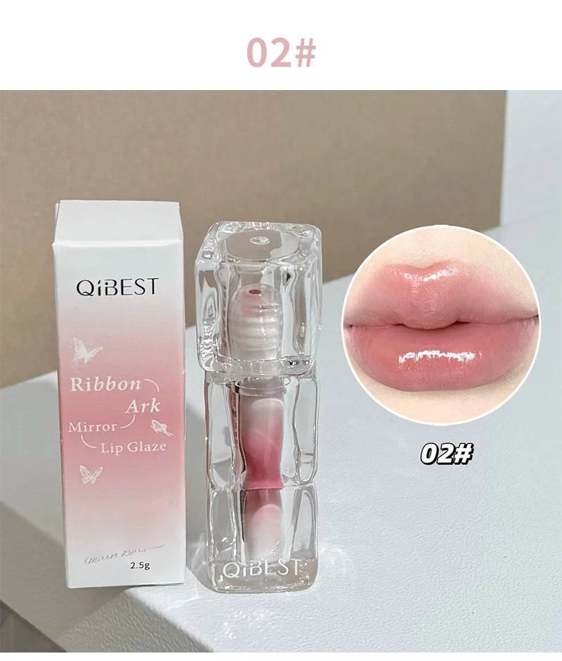 QIBEST Beauty Juice Lip Glaze Gummy Jelly Mirror Water Gloss Lip Glaze Female Affordable Lipstick Lipgloss Tint Korean Cosmetics