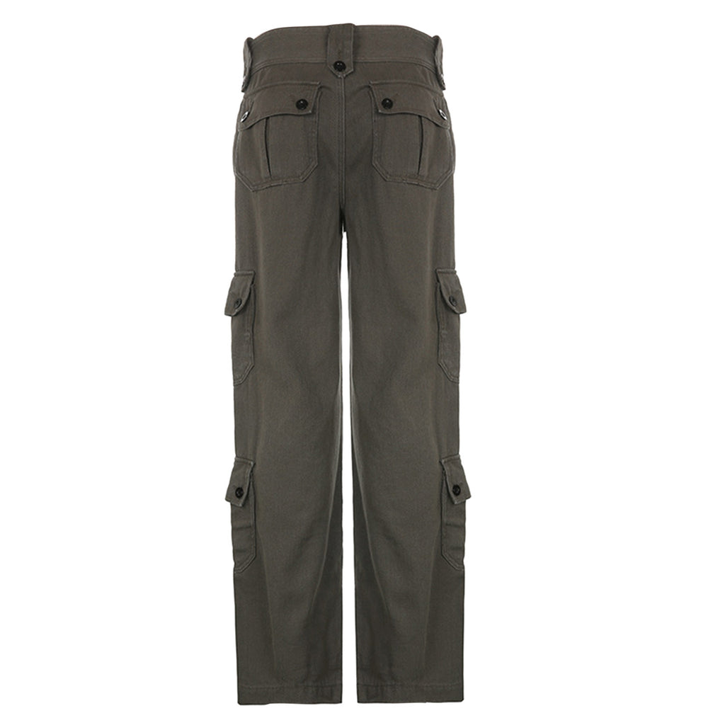 Women'S Jeans Baggy Cargo Pants Streetwear Drawstring Casual Loose Wide Leg Trousers Pantalones Hip Hop Joggers Sweatpants 청바지