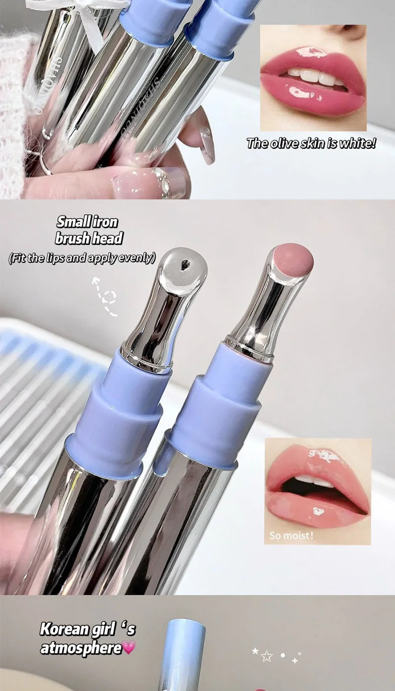 Mirror Watery Essence Lip Gloss Long-Lasting Non-Sticky Plumping Liquid Lipstick Jelly Lip Glaze Makeup Moisturizing Lips Tint