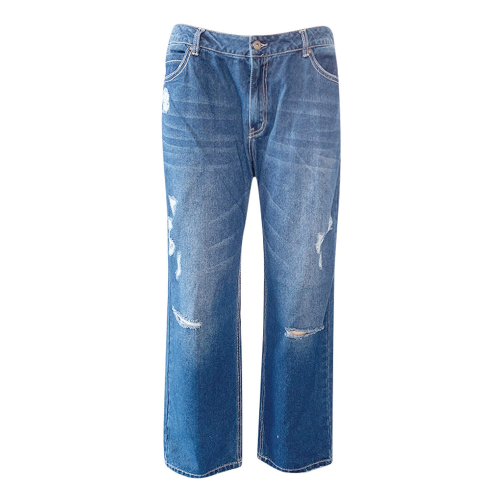 Straight Leg Jeans For Women High Waist Cargo Pants Ripped Hem Low Waisted Jeans High Waisted Stretch Jeans Pantalones De Mujer