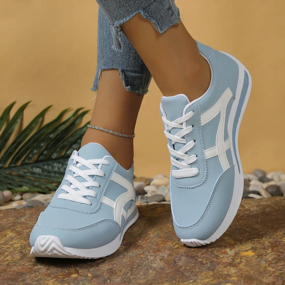 Sneakers Women New Sports Shoes Women's Small White Shoes Fashion Round Toe Lace Up Comfortable Lightweight Running Shoes