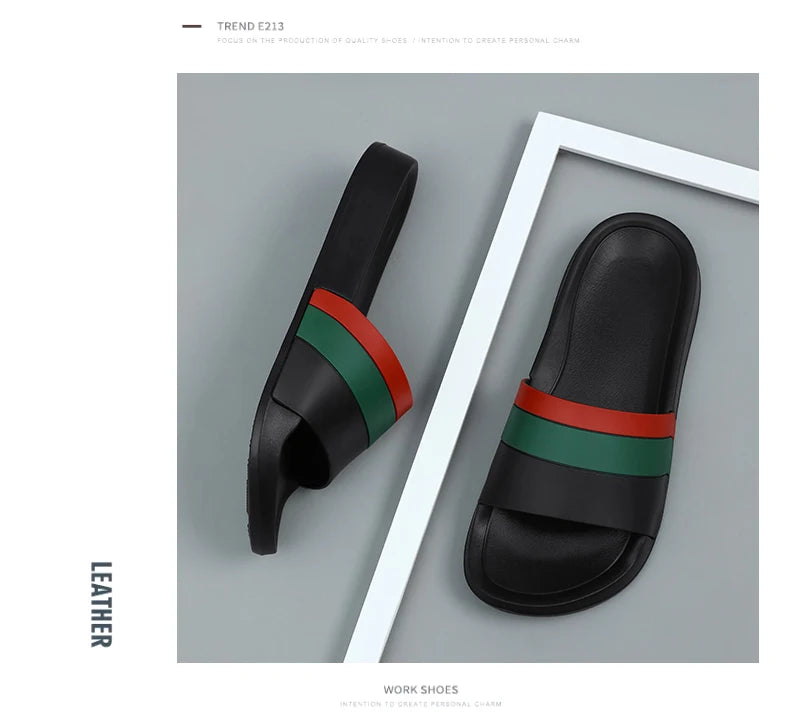 Fashion Brand Summer Slippers Man Indoor Outdoor Slippers Men Comfortable Non-Slip Men Slides Plus Size 40-48 pantuflas hombre