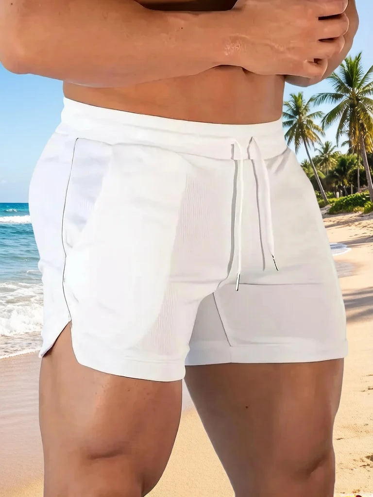 Men's Sports Shorts Have A Slim Fit And Modern Smooth-cut Design They Are Flexible And Stylish For Sports Activities