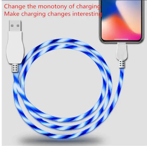 "Glowing Data Cable, Charging Cable, Light-Up Phone Cable"