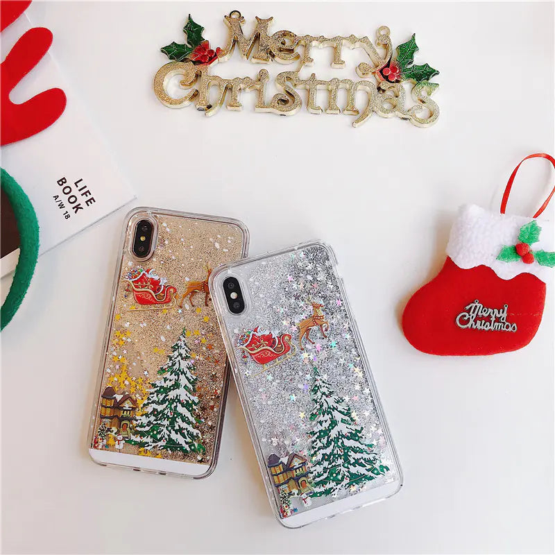 Santa Claus Christmas Tree Phone Case for iPhone & Samsung