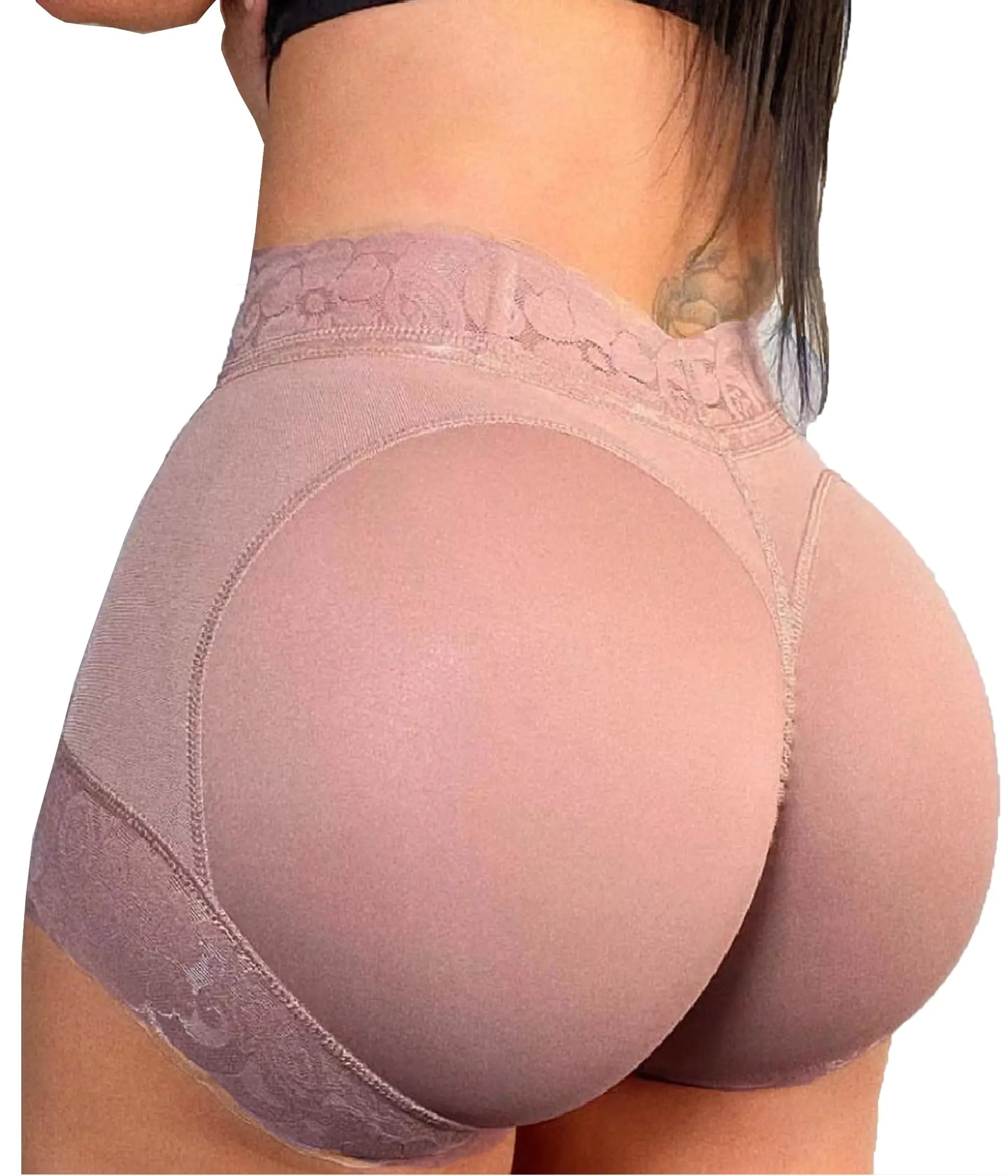 Butt Lifter Panties for Women High Waisted Tummy Control Shapewear Underwear Butt Lifting Panties Faja Shorts (Purple Pink X-Large)