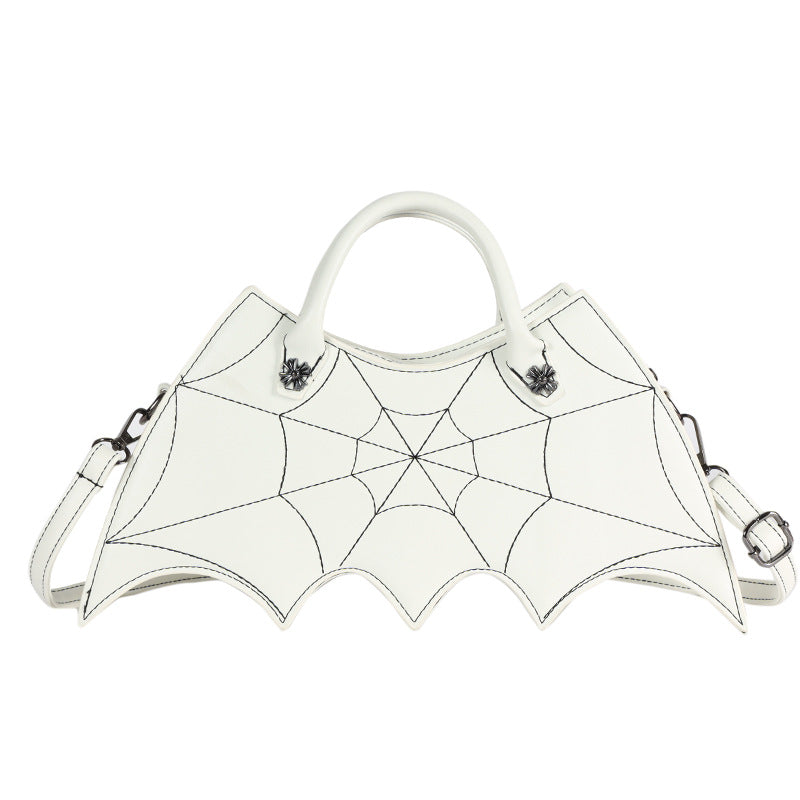 Retro Punk Style Embroidered Crossbody Handbag for Women