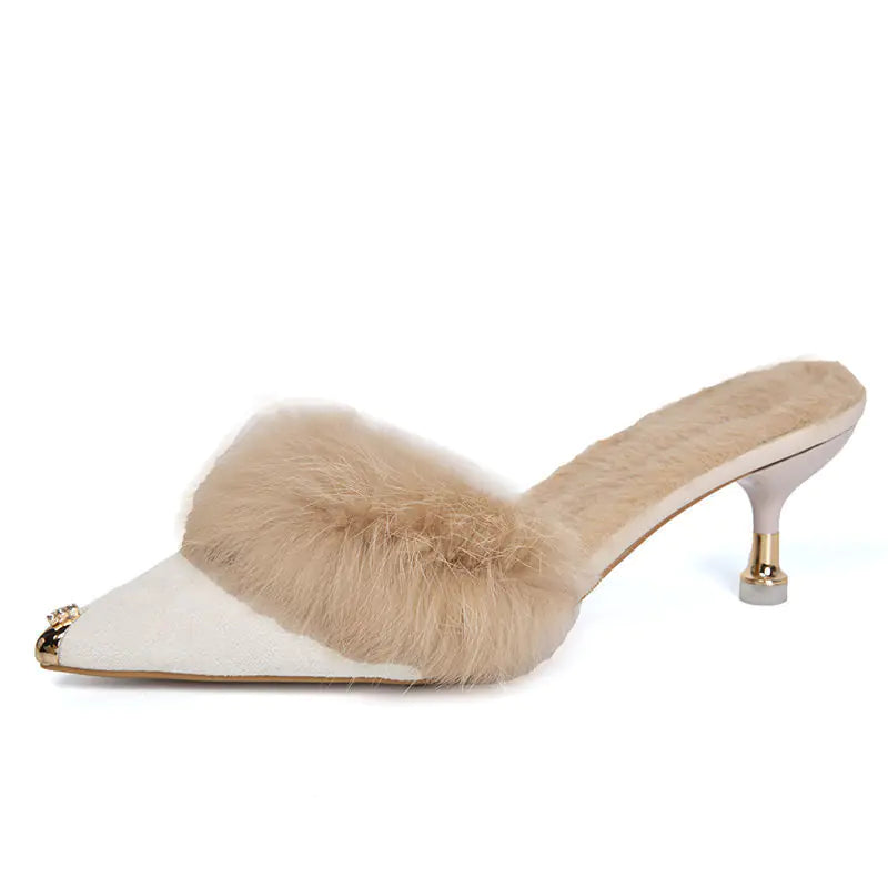Warm Woolen Slippers for Women - Fashionable Outer Wear