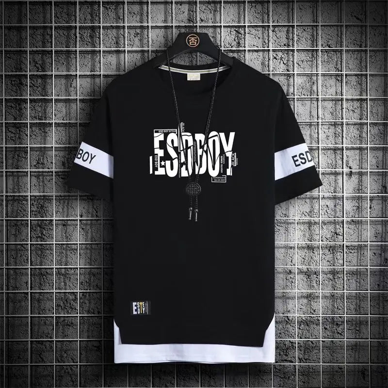 Men's Summer Short Sleeve Graphic T-Shirts (Japan Fashion)