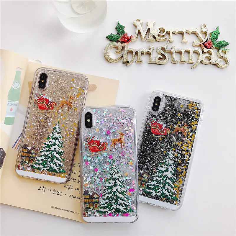 Santa Claus Christmas Tree Phone Case for iPhone & Samsung
