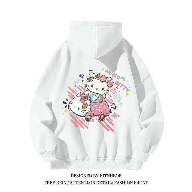Hello Kitty Sanrio Hoodies for Boys and Girls, Y2K Style