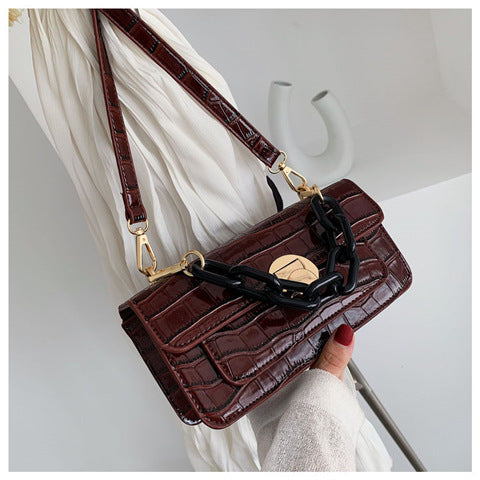 Fashionable Crocodile Pattern Handbag for Women