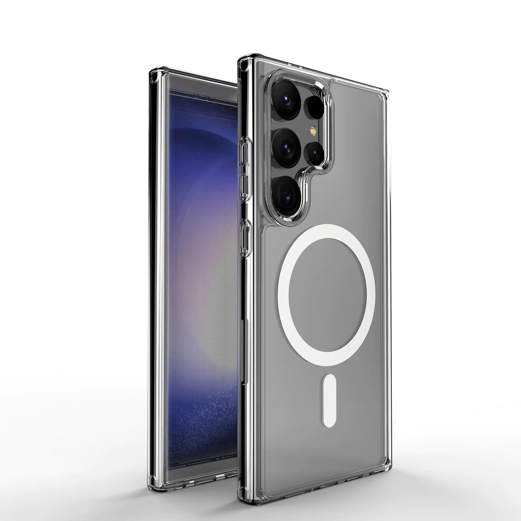 Transparent Magnetic Phone Case for Samsung S24 Ultra