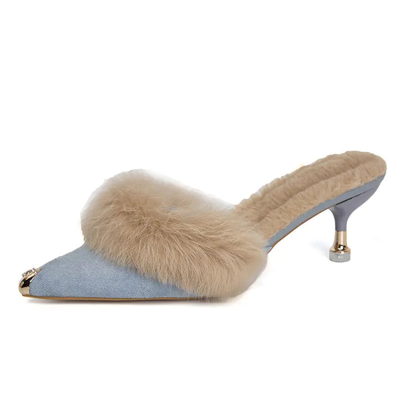 Warm Woolen Slippers for Women - Fashionable Outer Wear