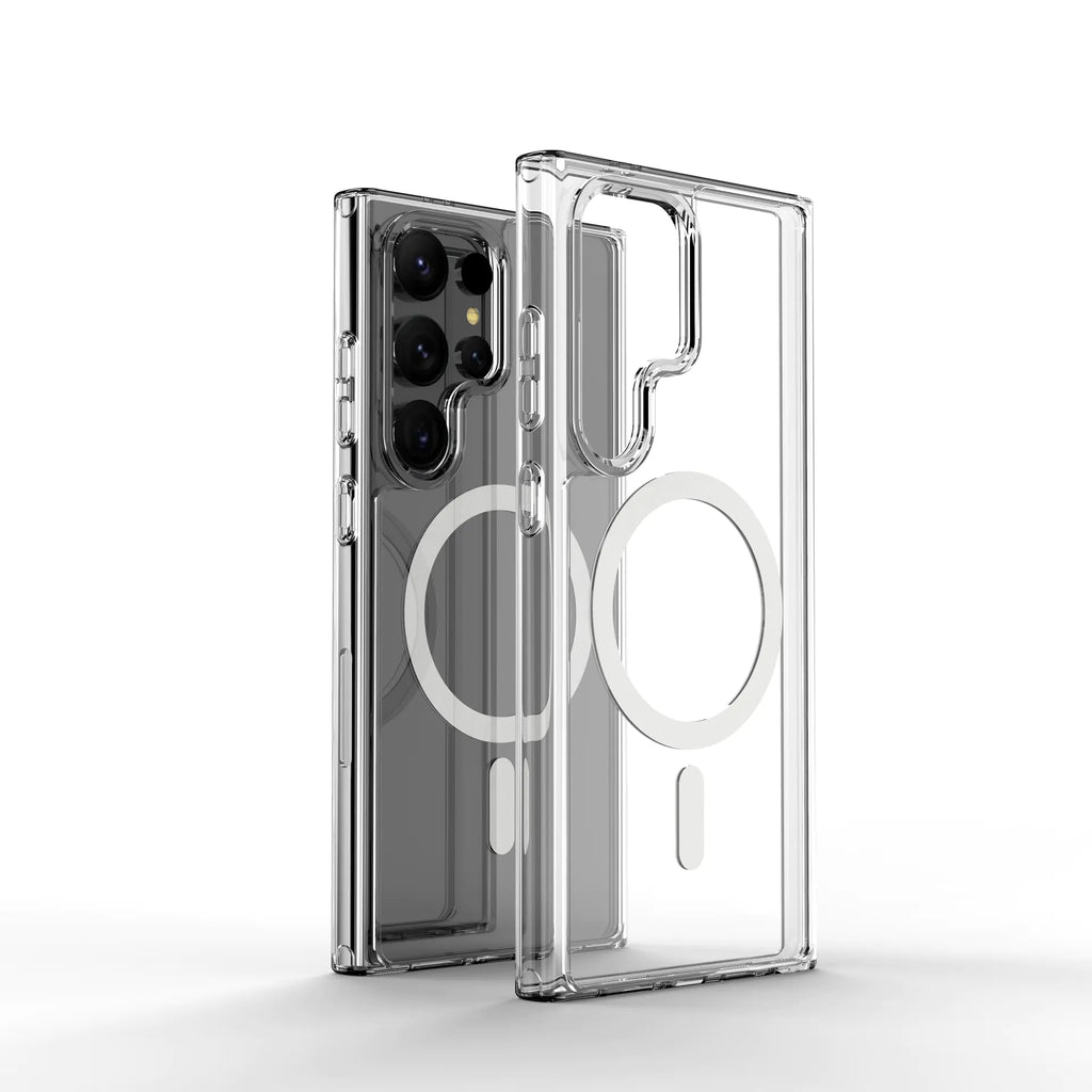 Transparent Magnetic Phone Case for Samsung S24 Ultra