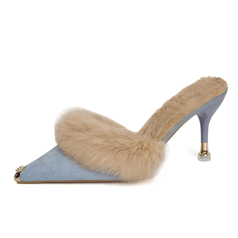 Warm Woolen Slippers for Women - Fashionable Outer Wear